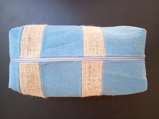 Vanity Bleu et jute